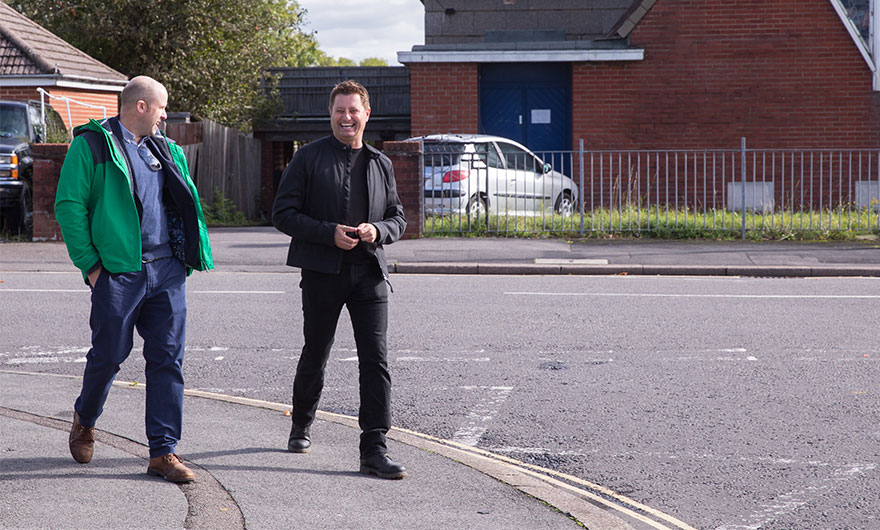 Stephen Baker, Managing Director, Goram Homes and George Clarke, Lockleaze, Bristol