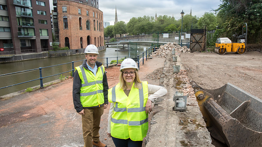 Cllr. Nicola Beech and Stephen Baker visit the Castle Park Energy Centre site