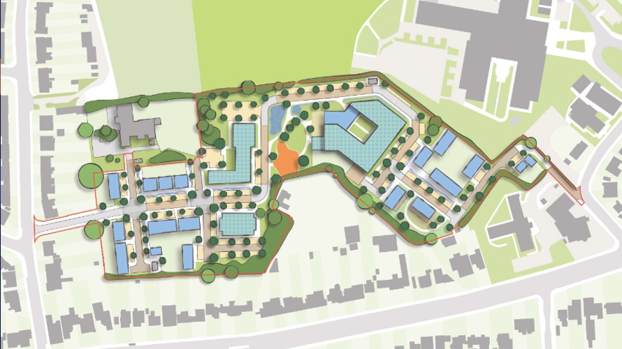 A site plan of New Fosseway Road